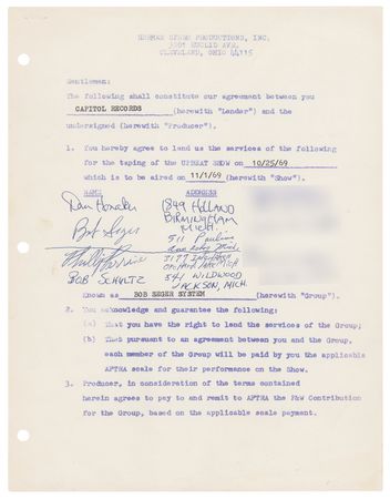 Lot #5248 Bob Seger System Twice-Signed 1969