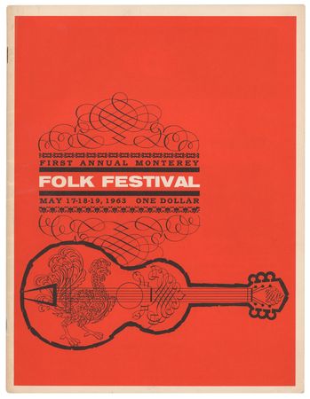 Lot #5079 Bob Dylan: First Annual 1963 Monterey Folk Festival Original Program - Image 1