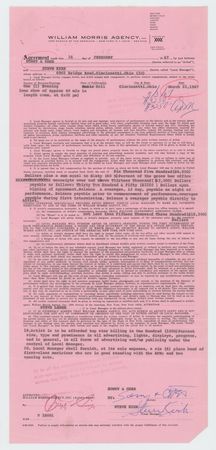 Lot #5223 Sonny and Cher: Sonny Bono (2) Signed Documents - Image 2