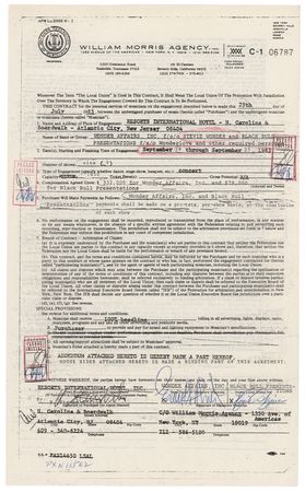 Lot #5321 Stevie Wonder: Ewart Abner Document Signed - Image 1