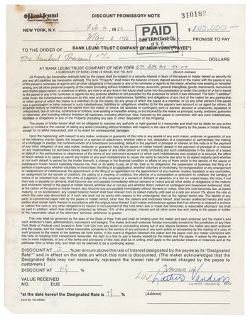 Lot #5395 Luther Vandross Document Signed