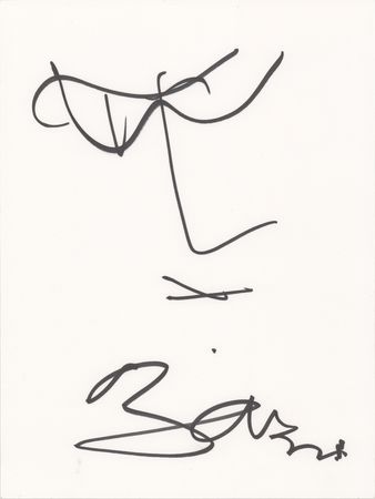 Lot #5394 U2: Bono Signed Sketch - Image 1