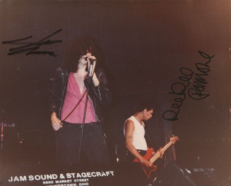 Lot #5332 Joey and Dee Dee Ramone Signed
