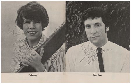 Lot #5210 Herman's Hermits and Tom Jones Signed Program - Image 2