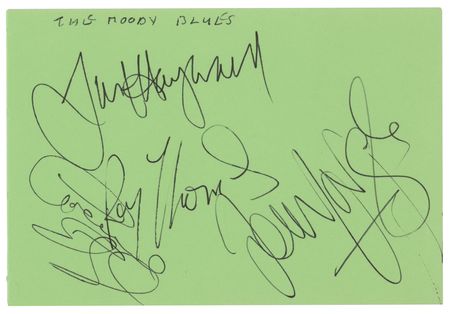 Lot #5218 Moody Blues Signatures