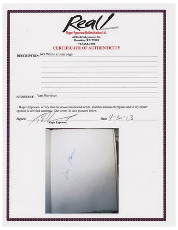 Lot #5220 Van Morrison and The Commodores Signatures - Image 3