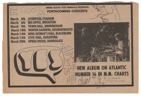 Lot #5322 Yes Signed Newspaper Ad - Image 1