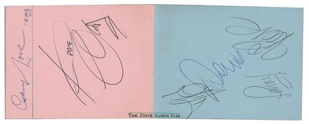 Lot #5202 Dave Clark Five Signatures - Image 1