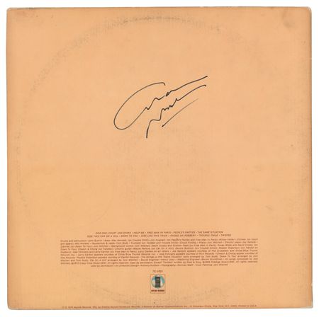 Lot #5216 Joni Mitchell and Graham Nash Signed Album - Image 2