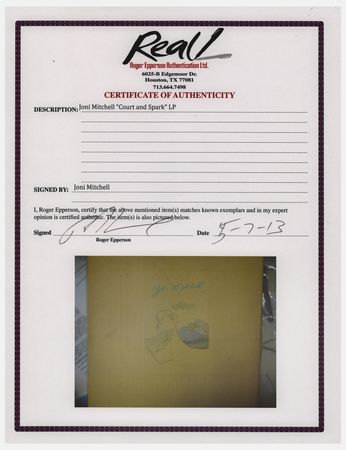 Lot #5216 Joni Mitchell and Graham Nash Signed Album - Image 3