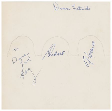 Lot #5225 The Supremes Signed Promo Stand-Up