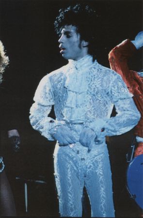 Lot #5452 Prince's Stage-Worn Purple Rain Tour Lace Shirt with Cufflinks - Image 9