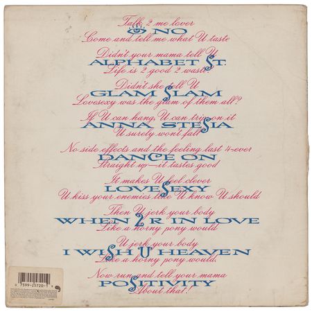 Lot #5453 Prince Signed Lovesexy Album - Image 2