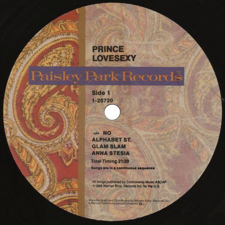 Lot #5453 Prince Signed Lovesexy Album - Image 3