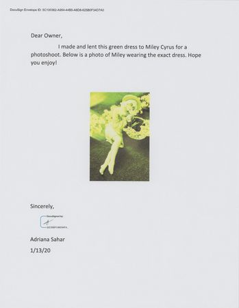Lot #5462 Miley Cyrus's Personally-Worn Photo Shoot Dress - Image 5