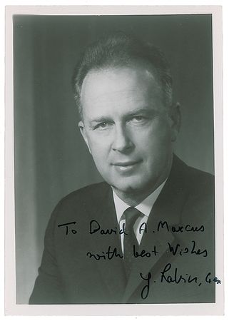 Lot #466 Yitzhak Rabin (3) Signed Items - Image 2