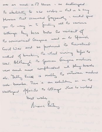 Lot #340 Mavis Batey: Cracking the 