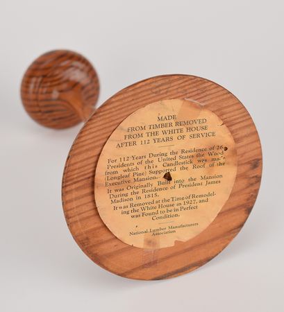 Lot #230 White House 1927 Wood Candlesticks Candlesticks - Image 2