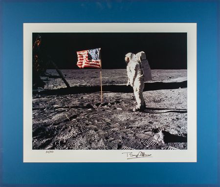 Lot #642 Buzz Aldrin Signed Print