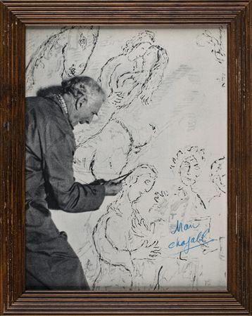 Lot #730 Marc Chagall Signed Photograph - Image 1