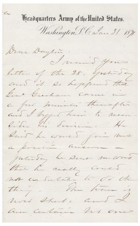 Lot #606 William T. Sherman Autograph Letter Signed - Image 1