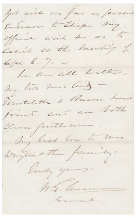 Lot #606 William T. Sherman Autograph Letter Signed - Image 4