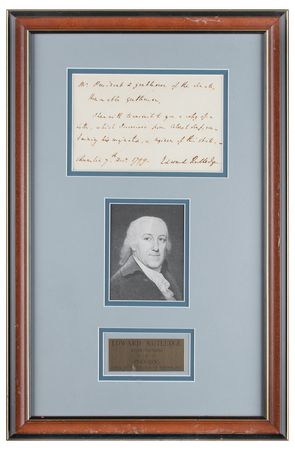 Lot #270 Edward Rutledge Autograph Letter Signed - Image 1