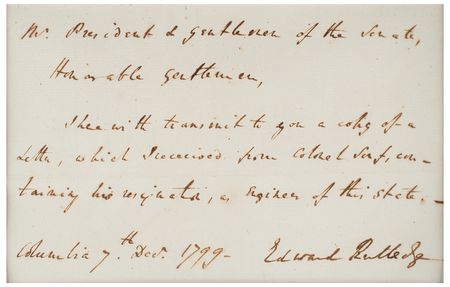 Lot #270 Edward Rutledge Autograph Letter Signed - Image 2