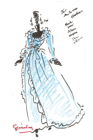 Lot #735 Hubert de Givenchy Signed Sketch