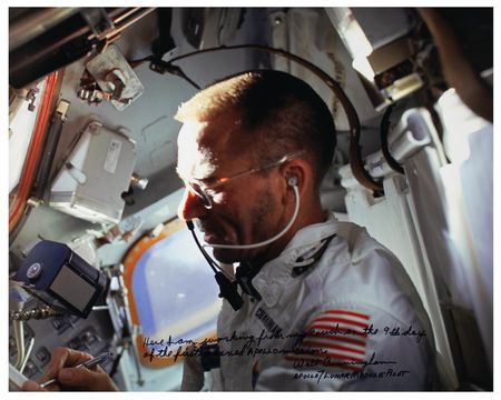 Lot #669 Walt Cunningham Signed Photograph - Image 1