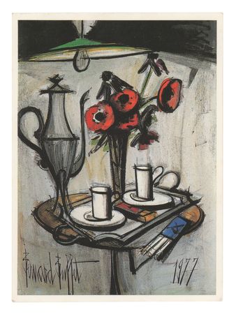 Lot #728 Bernard Buffet Signed Postcard - Image 2