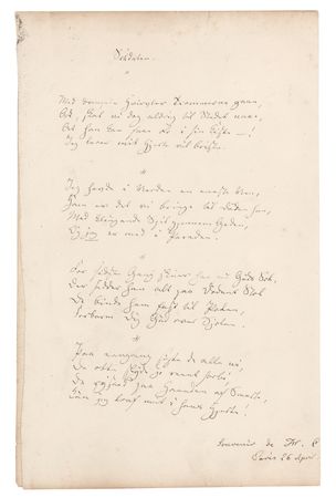 Lot #782 Hans Christian Andersen Autograph Manuscript Signed - Image 2