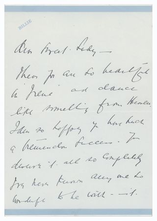 Lot #965 Billie Burke Autograph Letter Signed - Image 1
