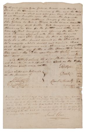 Lot #240 Samuel Chase Document Signed - Image 1