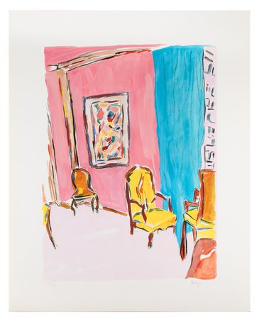 Lot #848 Bob Dylan Signed 'Three Chairs' Giclee