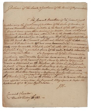 Lot #247 John Hancock Autograph Letter Signed - Image 1