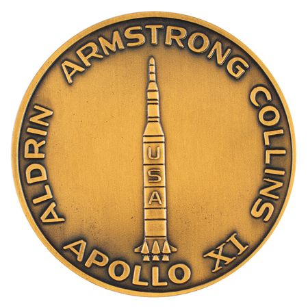 Lot #692 Al Worden's Apollo 11 Bronze Medal - Image 2