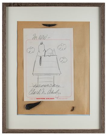 Lot #746 Charles Schulz Original Sketch of Snoopy - Image 1