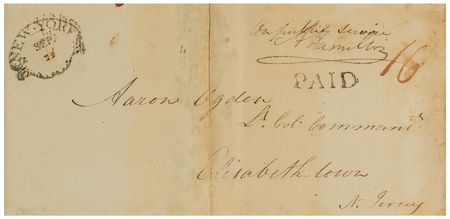 Lot #285 Alexander Hamilton Hand-Addressed Envelope - Image 2