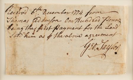 Lot #278 George Taylor Autograph Document Signed - Image 1