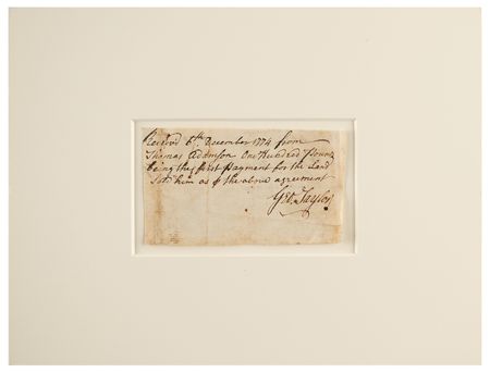 Lot #278 George Taylor Autograph Document Signed - Image 2