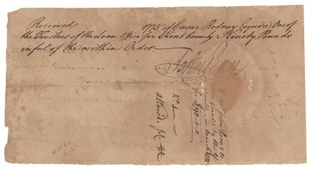 Lot #267 Caesar Rodney Document Signed - Image 2