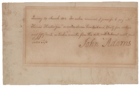 Lot #5 John Adams and John Quincy Adams Document