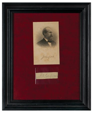 Lot #135 James A. Garfield Signature - Image 1