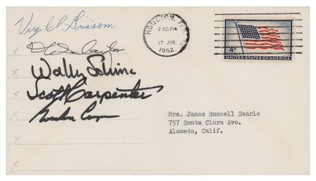 Lot #628 Mercury Astronauts (5) Signed Cover