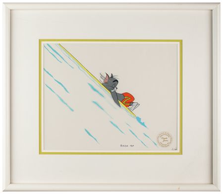 Lot #775 Tom production cel from Surf-Bored Cat signed by Chuck Jones Production Cel - Image 1