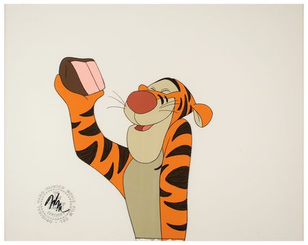 Lot #780 Tigger production cel from Winnie the Pooh and a Day for Eeyore Production Cel - Image 2