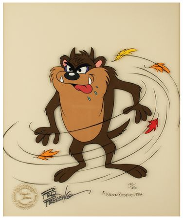 Lot #756 Friz Freleng Signed Limited Edition Cel: 'Whirling Dervish: Tasmanian Devil' - Image 2