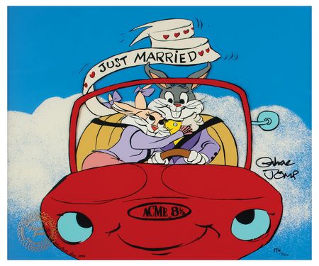 Lot #767 Chuck Jones Signed Limited Edition Cel: 'Just Married: Bugs and Bride' - Image 2
