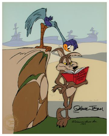 Lot #768 Chuck Jones Signed Limited Edition Cel: 'Road Runner and Coyote Recipes' - Image 2